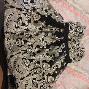 Gold and black short dress